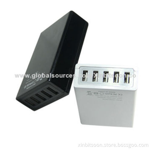 5V/10A USB Wall Charger for iPhone/iPad/Samsung, with 5 USB Output Port